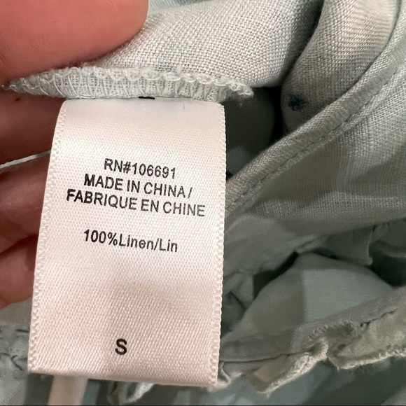 Young Fabulous Broke On The Road Maddox Linen Jumpsuit Blue Sz S 100% Linen Boho - Picture 11 of 16